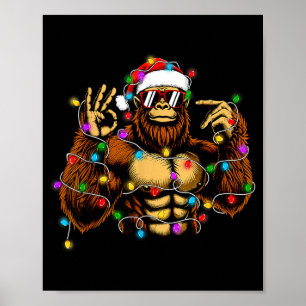 Lustige Sechs Sieben 6 7 Meme Bigfoot Weihnachtsbe Poster