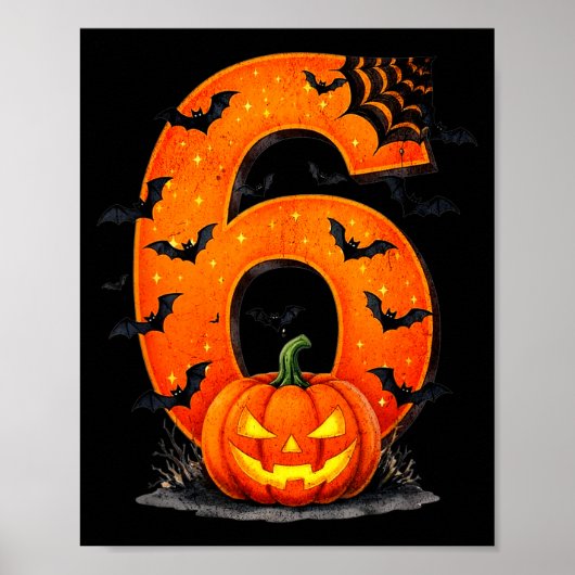 Lustige Sechs Sieben 6 7 Meme-Design Paare Hallowe Poster (Vorne)