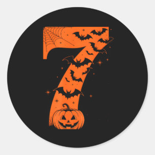 Lustige Sechs Sieben 6 7 Meme Design Paare Hallowe Runder Aufkleber