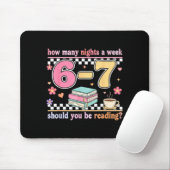 Lustige Sechs Sieben 6 7 Meme Lehrer Design Lesen Mousepad (Mit Mouse)