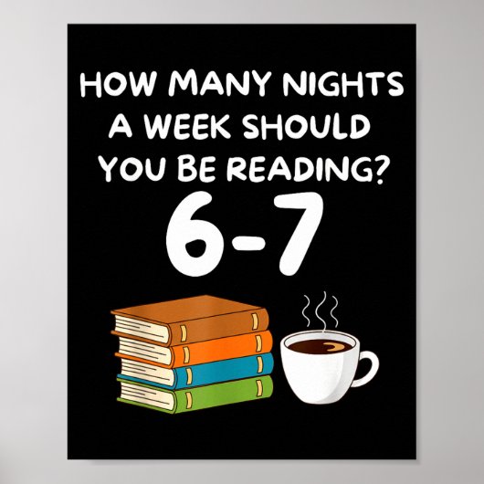 Lustige Sechs Sieben 6 7 Meme Lehrer Design Lesen  Poster (Vorne)