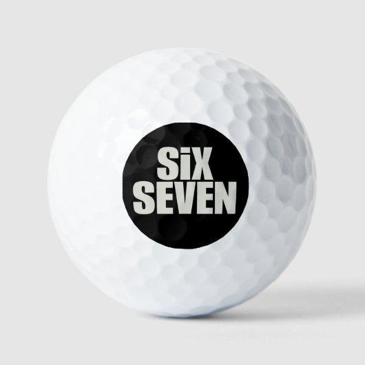 Lustige Sechs Sieben 6 7 Meme Sprüche Golfball (Vorderseite)
