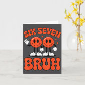 Lustige Sechs Sieben 6 7 Meme Valentinsherzen Vale Karte (Gelbe Blume)