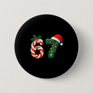 Lustige Sechs Sieben 6 7 Meme Weihnachten Familie Button