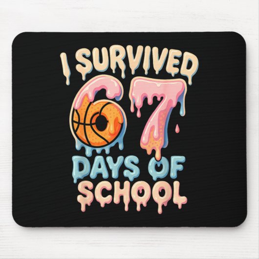 Lustige Sechs Sieben 6 7 Meme Z Gen Ich überlebte Mousepad (Vorne)