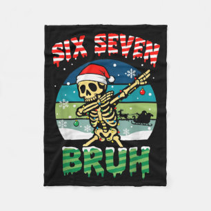 Lustige Sechs Sieben Bruh 67 Weihnachten Feiertag Fleecedecke