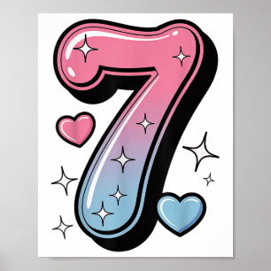 Lustige Sechs Sieben Ich Bin Die 7 Passende Gruppe Poster