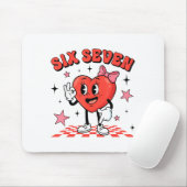 Lustige Sechs Sieben Süße Herz 67 Meme Valentinsta Mousepad (Mit Mouse)