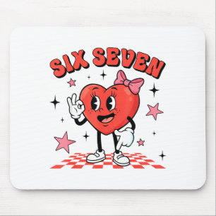 Lustige Sechs Sieben Süße Herz 67 Meme Valentinsta Mousepad