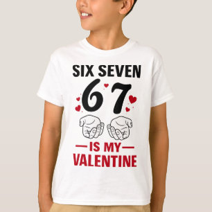 Lustige Sechs Sieben Valentinstag Sprüche Humor Me T-Shirt