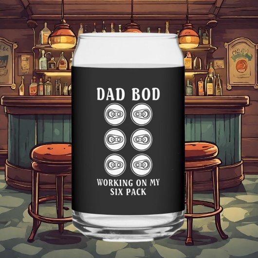 lustige Sechserpack-Vater-Wortart Dosenglas