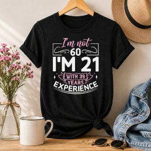 Lustige sechzig sechzigste Schrift 60. Geburtstag T-Shirt