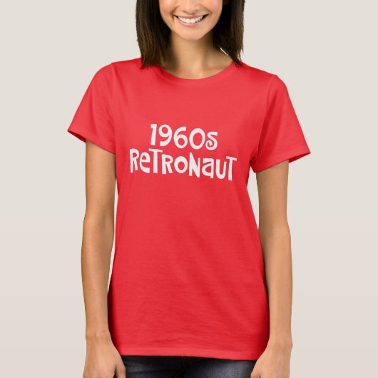 Lustige Sechzigerjahre Retronaut T-Shirt (Vorderseite)