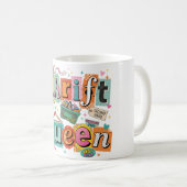 Lustige Second-Hand-Königin Kaffeetasse (VorderseiteRechts)