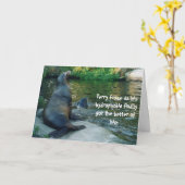 lustige Seelöwen-Geburtstagskarte Karte (Gelbe Blume)