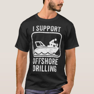 Lustige Segelboot-Fahrt Ich unterstütze Offshore-B T-Shirt