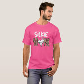 lustige Seidenhühnermutter Leopard T-Shirt (Vorne ganz)
