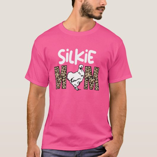 lustige Seidenhühnermutter Leopard T-Shirt (Vorderseite)