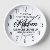 lustige Selbstputzkunst Uhr (Vorderseite)