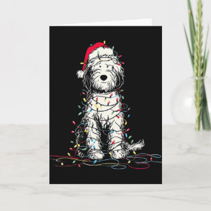 Lustige Sheepadoodle Weihnachtsgrafiken Hundelicht Karte