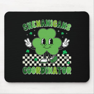 Lustige Shenanigans-Squad-Lehrer Retro St. Patrick Mousepad