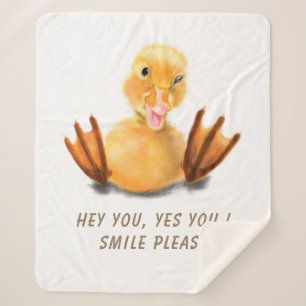 Lustige Sherpa-Decke Glückliche Ente - Benutzerdef Sherpadecke