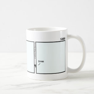 Lustige Shhh Stickman Tasse - 123