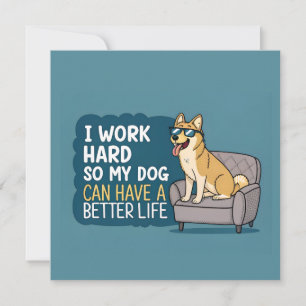 Lustige Shiba-Inu-Hund-Zitat-Couch-Illustration Feiertagskarte