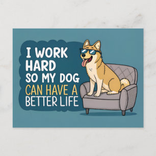 Lustige Shiba-Inu-Hund-Zitat-Couch-Illustration Feiertagspostkarte