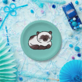 lustige siamische Katze Pappteller (Party)