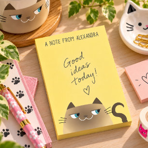 Lustige Siamkatze Haftnotizen Süße Kawaii Post-it Klebezettel