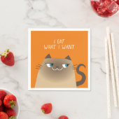 Lustige Siamkatze Serviette (Beispiel)