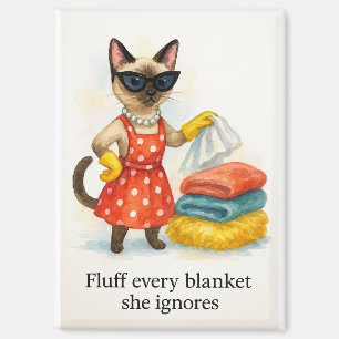 Lustige Siamkatzen-To-Do-Liste für Katzenliebhaber Magnet
