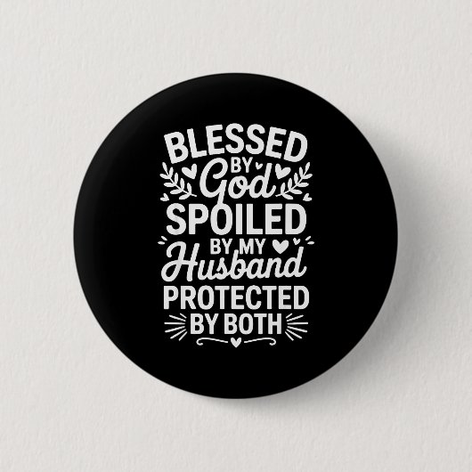 Lustige Siled-Ehefrau-Kunst für Frauen Mädchen Mpy Button (Vorderseite)