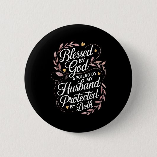 Lustige Siled Ehefrau Kunst Für Frauen Mädchen Mpy Button (Vorderseite)