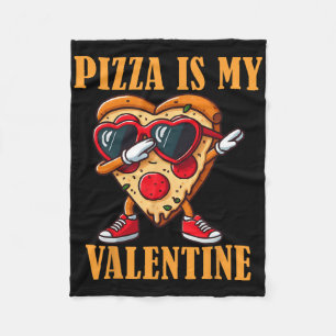 Lustige Singles Pizza Slice Dabbing Valentinstag Fleecedecke