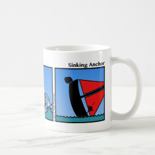 Lustige sinkende Anker Stickman Tasse - 107