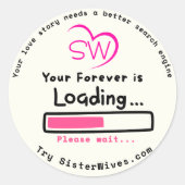 Lustige SisterWivees.com Runder Aufkleber (Vorderseite)