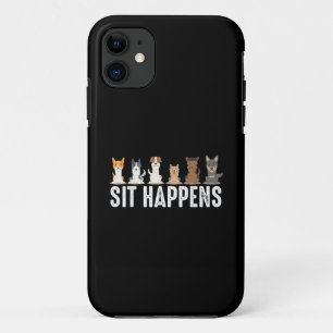 Lustige Situationen passieren Coole sitzende Hunde Case-Mate iPhone Hülle