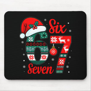 Lustige Six Seven 67 Meme 6 7 Weihnachts-Pyjamas M Mousepad
