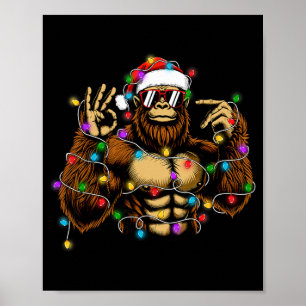 Lustige Six Seven 6 7 Meme Bigfoot Weihnachtsbeleu Poster