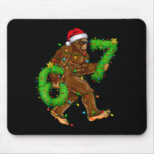Lustige Six Seven 6 7 Meme Bigfoot Weihnachtsshirt Mousepad