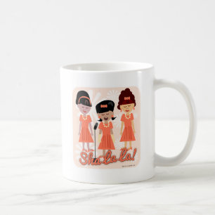 Lustige Sixties Girl Group Süße Retro-Musik Cartoo Kaffeetasse