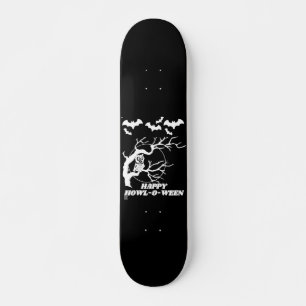 lustige Skateboard "HAPPY HOWL-O-WEEN"