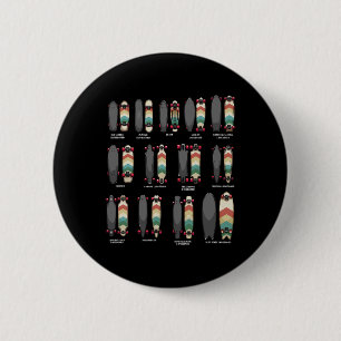 Lustige Skateboard-Kunst für Teenager Jungen Mädch Button