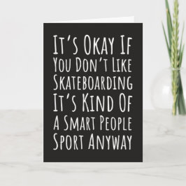 Lustige Skateboarding-Karten Humor Skater Sport Karte