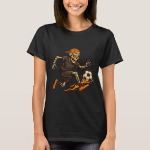 Lustige Skelett Fußball spielen Halloween-Shirts M T-Shirt