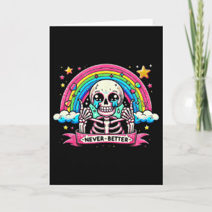 Lustige Skelett Halloween-Shirts Nie Besserer Tote Karte