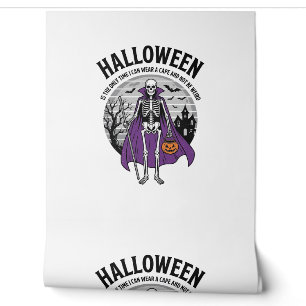 Lustige Skelett Halloween-Umhang-Zitat Vintage-Des Tapete
