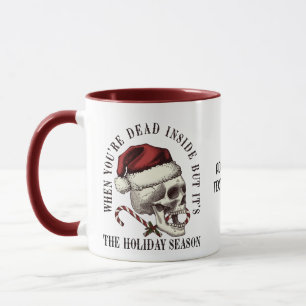 Lustige Skelett-Schwingungen Kopf Xmas-Party Weihn Tasse
